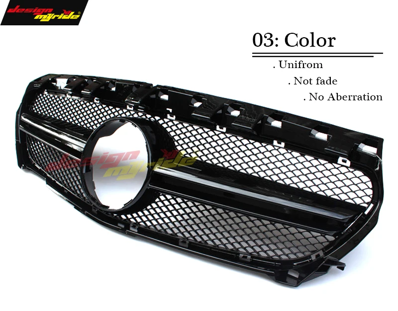 Передняя решетка для гриля Mercedes CLA W117 C117 X117 A45 Style ABS Gloss Black CLA180CLA200 CLA250 Прямая замена