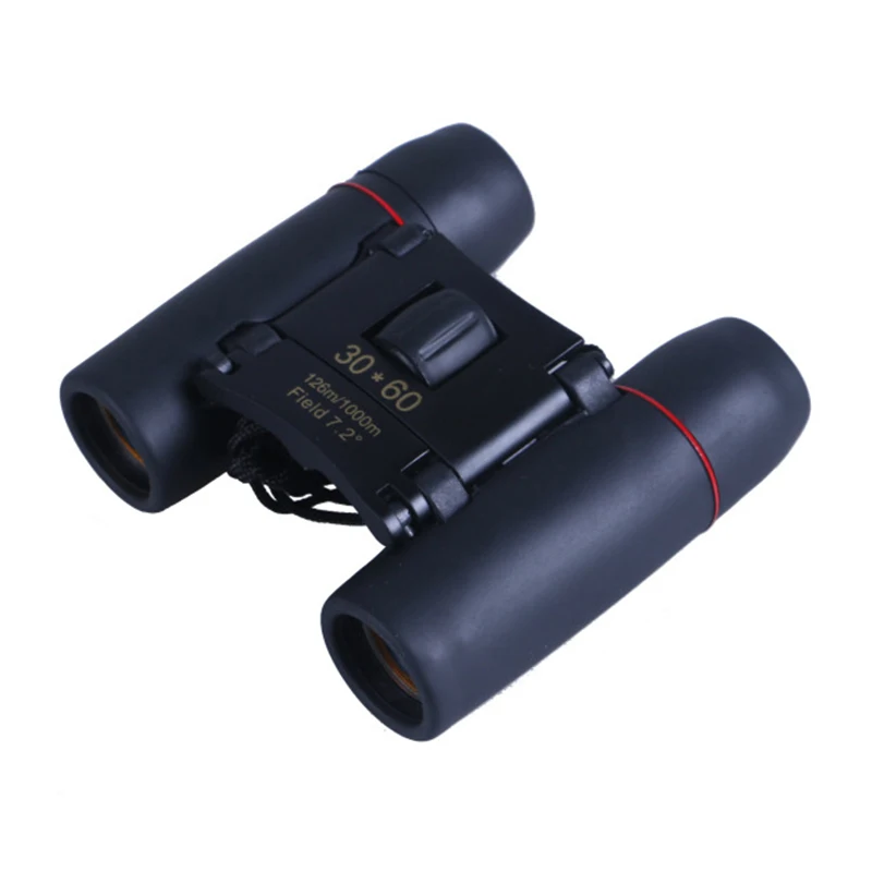 30x60 Compact Zoom Binoculars Long Range Folding HD Powerful Mini Telescope BAK4 FMC Optics For Hunting Sports Camping