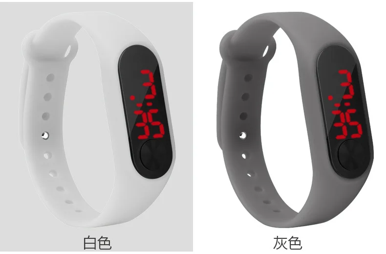 Модные простые женские мужские часы с силиконовым ремешком электронные светодиодный цифровые уличные спортивные наручные часы 100 шт./партия