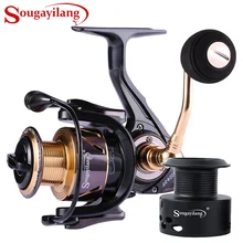 Sougayilang Рыболовная катушка 13+ 1BB светильник сверхгладкая алюминиевая спиннинговая Рыболовная катушка с бесплатной запасной графитовой катушкой