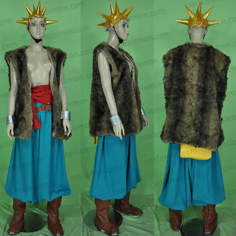 

Dragon Quest VIII: Journey of the Cursed King Yangus Cosplay Costume Halloween Uniform Outfit Coat+Pants+Belt+Headdress+Bag