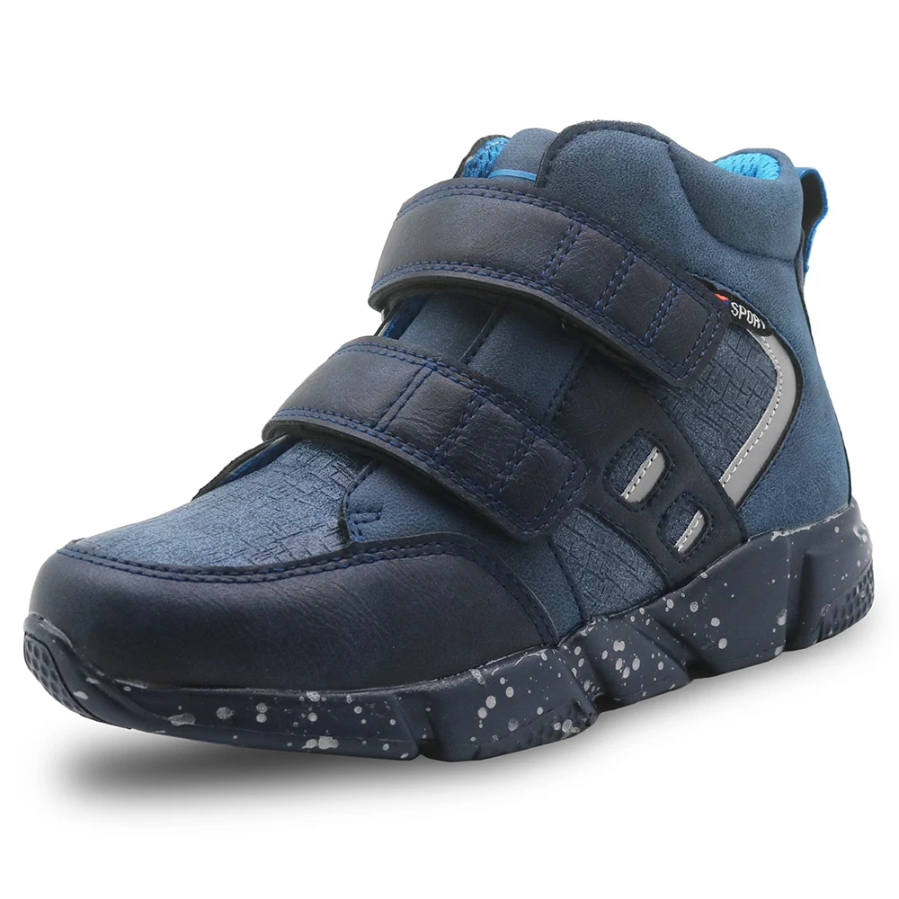 

Apakowa Brand New 2018 Spring Autumn Boys Shoes Pu Leather Little Kids Ankle Boots Fashion Flat Children's Shoes for Boys