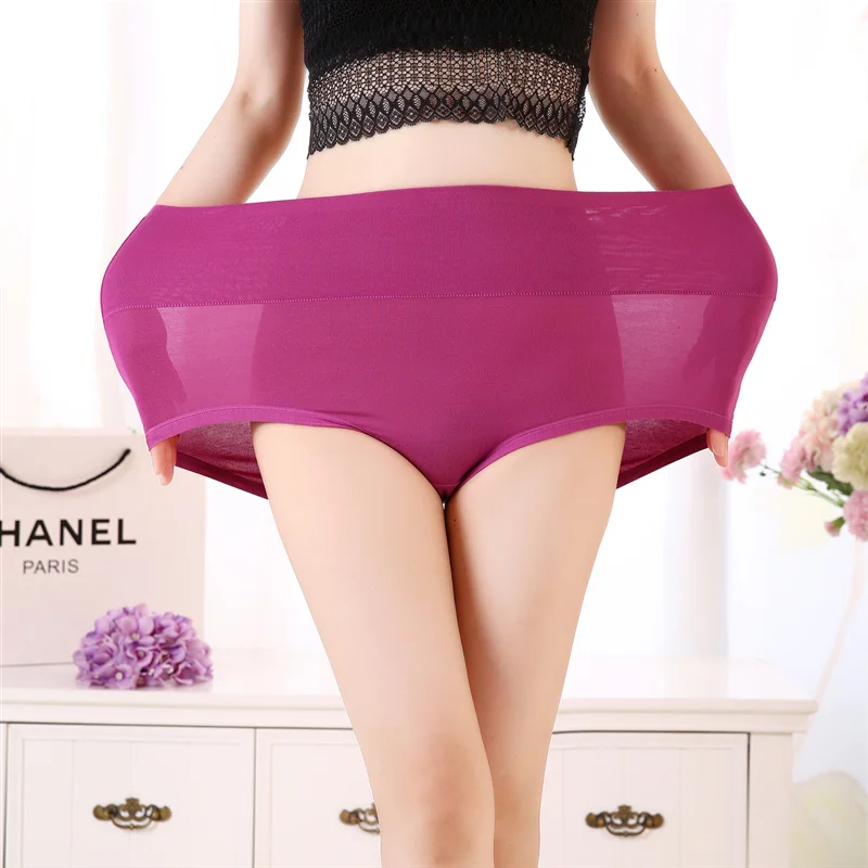 High Waist Briefs Women Cotton Solid Plus Size Womens Underwear Panties Breathable Female Sexy Panty Soft Underpants for Women (20)