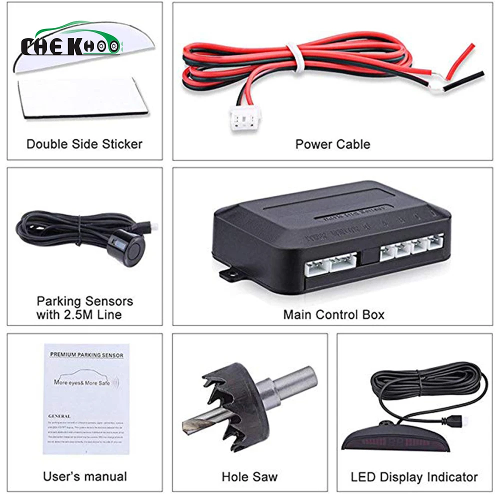 Auto Auto Parktronic LED Parkplatz Sensor Mit 4 Sensoren Reverse Backup Parkplatz Radar-Monitor Detektor System Backup Unterstützung Auto Auto Parktronic LED Parkplatz Sensor Mit 4 Sensoren Reverse Backup Parkplatz Radar-Monitor Detektor System Backup Unterstützung