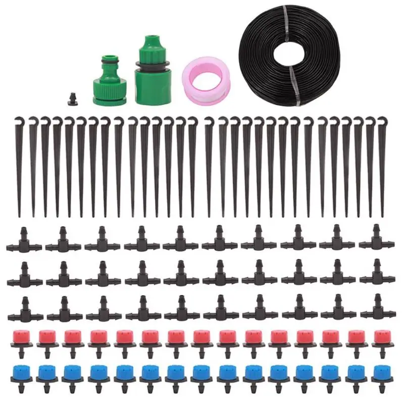 25 м DIY система капельного орошения сад автоматический поливный шланг Регулируемый садовый мини опрыскиватель комплект садовые наборы для
