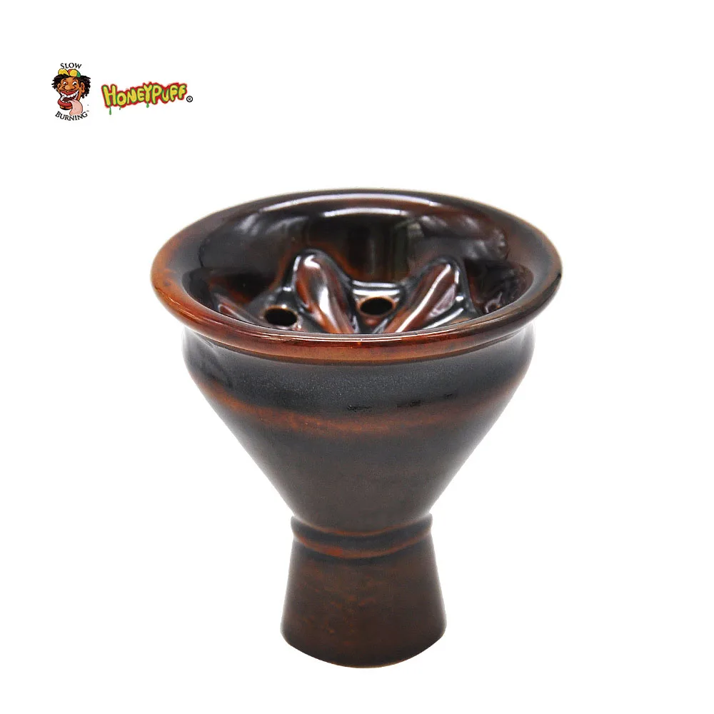 HONEYPUFF Handmade Vortex Ceramic Hookah Bowl Diameter 60 MM Phunnel