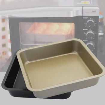 

1pcs Baking Tools 9 inch Square Pizza Flat Pan Nonstick Baking tool Stainless steel color random