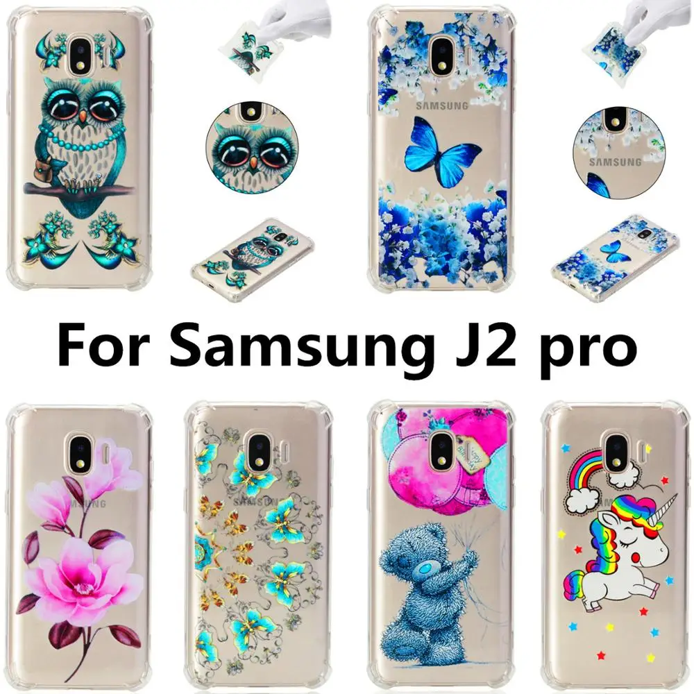 Pattern Case for Samsung J2 Pro 2018 Soft Tpu silicone Phone covers on Grand prime pro Bumper Transparent Anti-fall |
