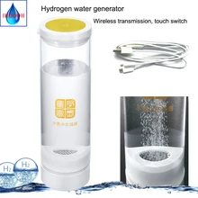 Generador de H2 con botella de vidrio, 500ML, membrana SPE DuPont con ácido incorporado, ionizador de cavidad de agua, electrólisis, hidrógeno alcalino rico