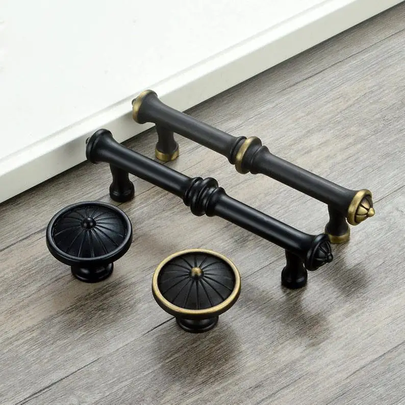 

3.75'' 5'' Modern Black Pull Handle Knobs Drawer Pulls Handles Dresser Knobs Kitchen Cabinet Handles Door Pull Knob