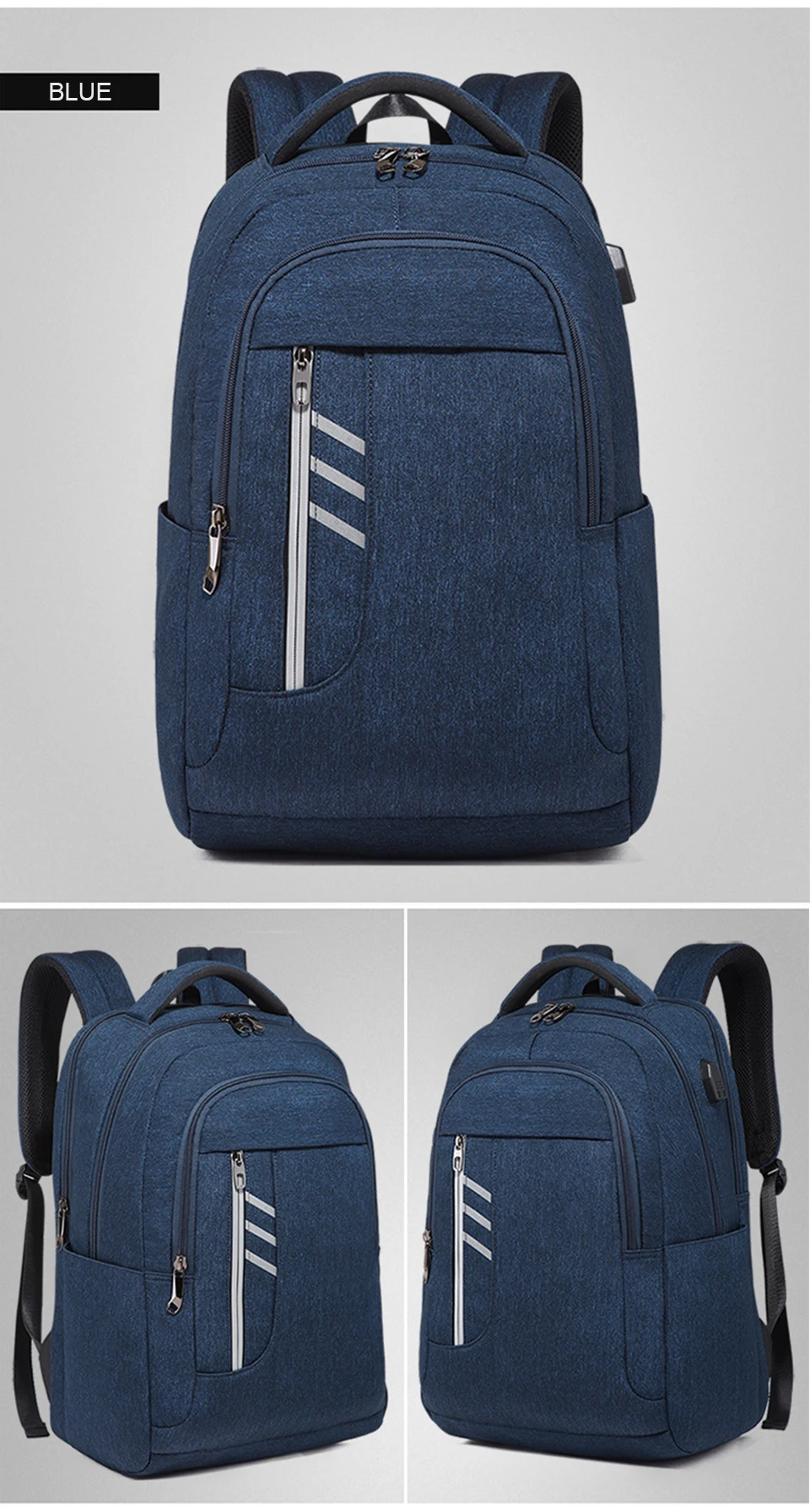 Men Backpack Male Laptop 17'' 15.6 Backpacks Waterproof Women Bag Pack Student Notebook Backpacking USB Charging Female Mochila (22)