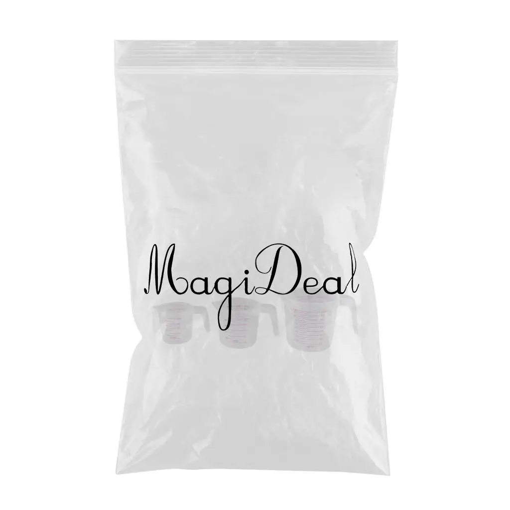3pcs 250/500/1000ml Transparent Plastic Measuring Cup Jugs Kitchen Baking Container with Scale for Flour Sugar Water Measure