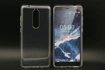 

100pcs/lot transparent smooth Soft TPU Cover Case for Nokia 5.1 (2018)