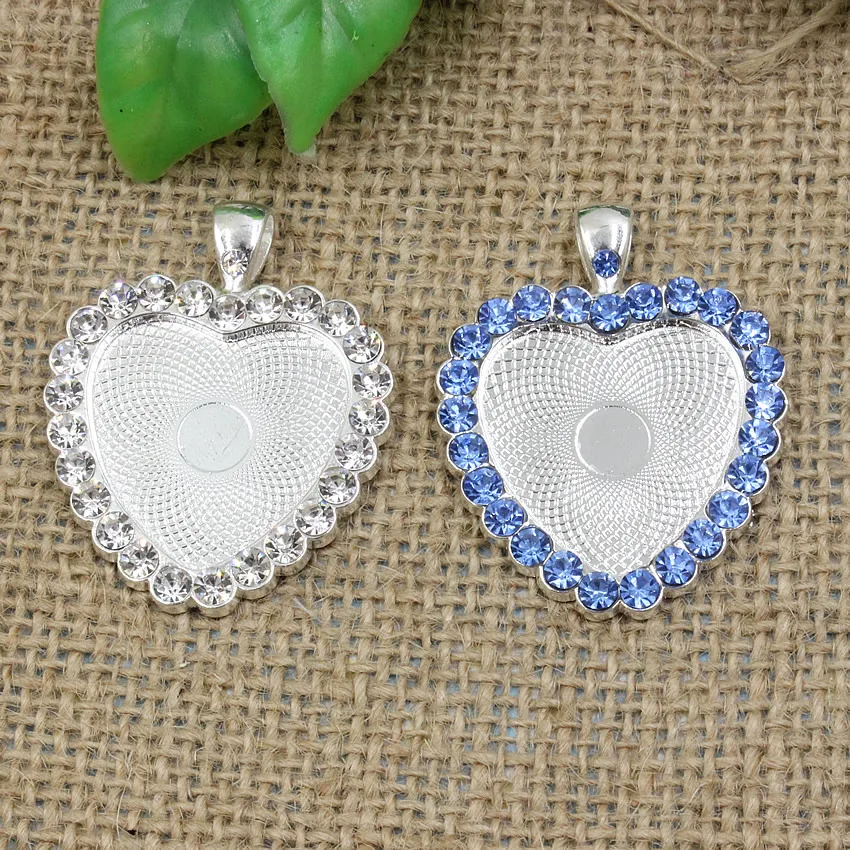 

Fit 20mm Heart Cabochons Rhinestones Cameo/Glass Frame bezel Settings Tray blank DIY Accessory Making 5pcs/lot K05194