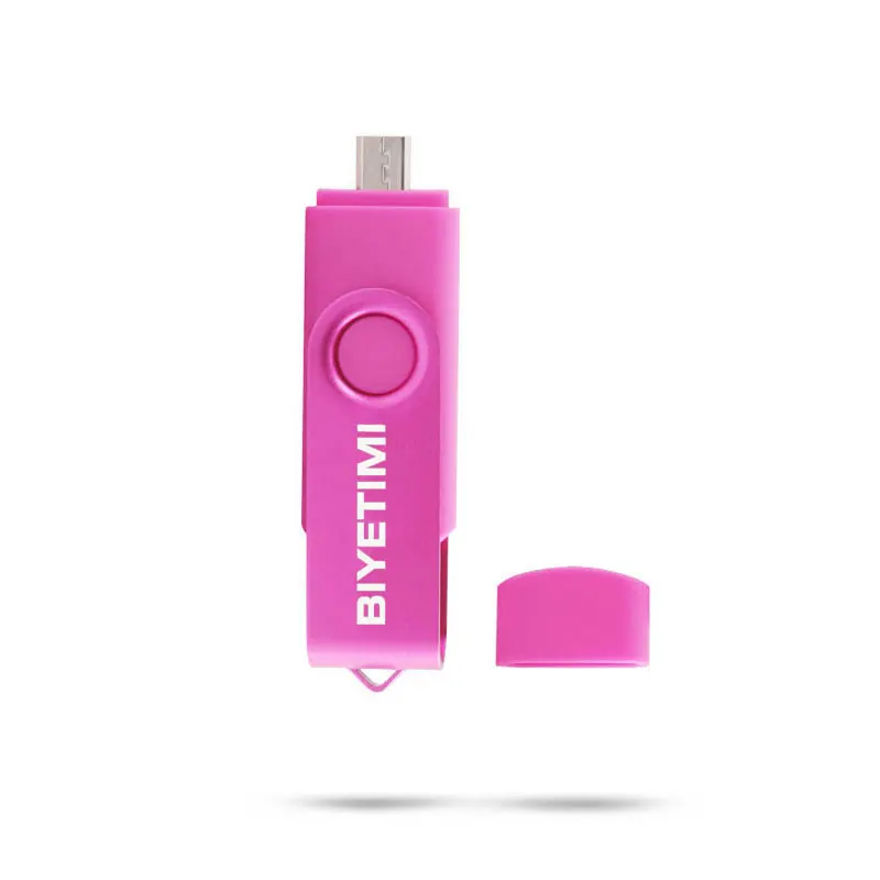 Biyetimi OTG Флэш накопитель USB 16 ГБ 2.0 Карта памяти Металл 32 Мобильный телефон u диск 8