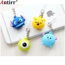 Милый мультфильм мобильный телефон от пыли разъем 3,5 мм аудио порт для наушников Подключите телефон украшение-подвеска для iphone Xiaomi Oppo