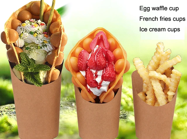 Kraft Paper Fries scoop Cup