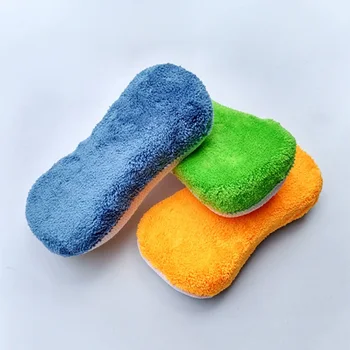 

New Microfiber Scratch Free Car Wash Detailing Exterior Interior Sponge Set