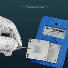 Механик Процессор NAND чип посадки нагревательная платформа для IPHONE BGA A8 A9 A10 A11 A12 позиционирования стальная сетка ремонт удаления клея