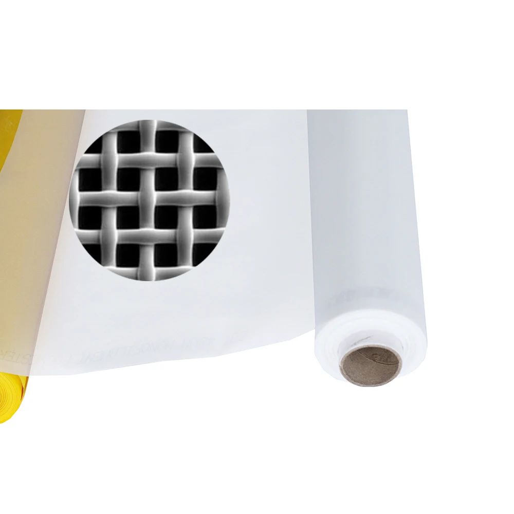 

90T 230Mesh 48UM White Yellow 1Meter silk screen printing mesh mesh 100% polyester monofilament mesh stencil cloth