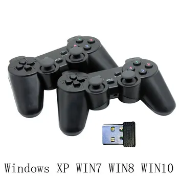 

2pcs wireless gamepad for Windows Win7 Win8 Win10 OS 2.4Ghz computer game controller with double vibration PC controller