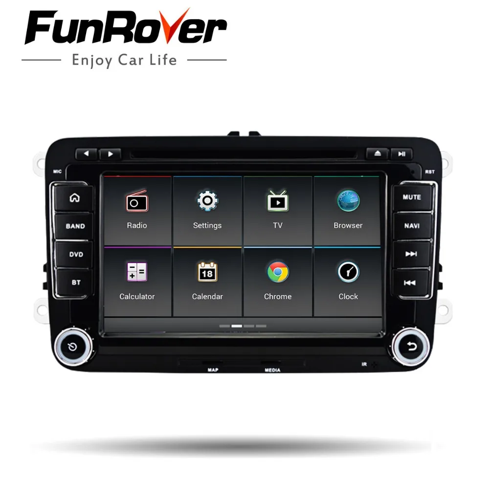 Четырехъядерный 7 дюймовый 1024*600 Android 6 0 Автомобильный DVD GPS Радио для VW Golf 5 Polo Passat