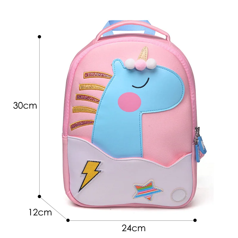 Новые школьные рюкзаки для девочек с единорогом, милые животные, дизайнерские Детские рюкзаки, школьный рюкзак для мальчиков, сумка для книг, подарок, Mochila Escolar - Цвет: Pink unicorn2