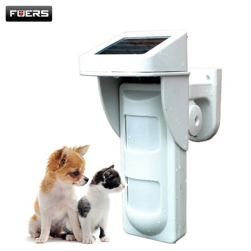 

FUERS Anti-Pet 20kg Wireless Solar Outdoor PIR Intrusion Motion Detector For Home Secure Alarm System 433mhz PIR100D