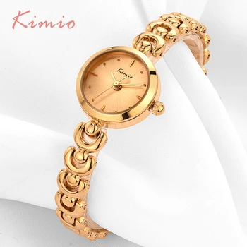 

KIMIO Unique U Bracelet Strap Small Round Dial Woman Watches 2019 Brand Luxury Fashion Quartz Gold Whatch Women Wristwatch Clock
