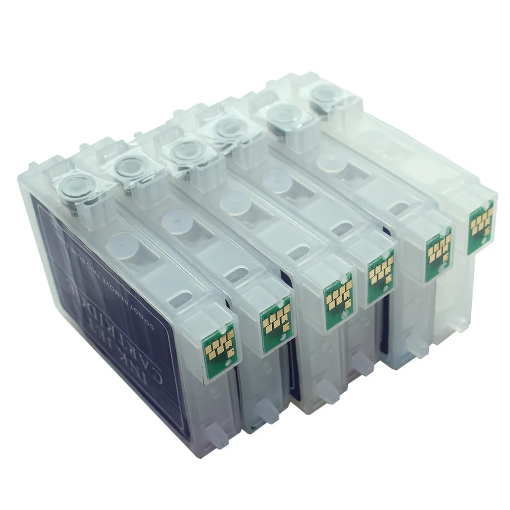 6PK T0481/2/3/4/5/6 пустой перезаправляемых картриджей для Epson Stylus Photo r200 R220 R300 R300M R320 R325 R340 R350 RX500 RX600