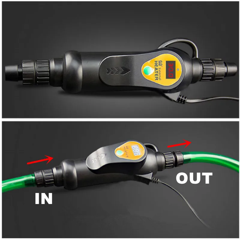 220 В аквариум Регулируемая температура внешний цифровой водонагреватель lcd Monito Соединительный фильтр или насос EH-300 EH-500