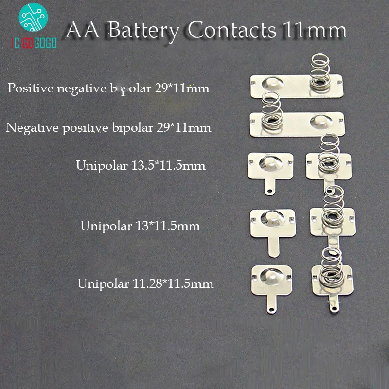 Lots Spring Battery Contact Plate Metal Replacement For AA Batteries 13.5*11.5mm 