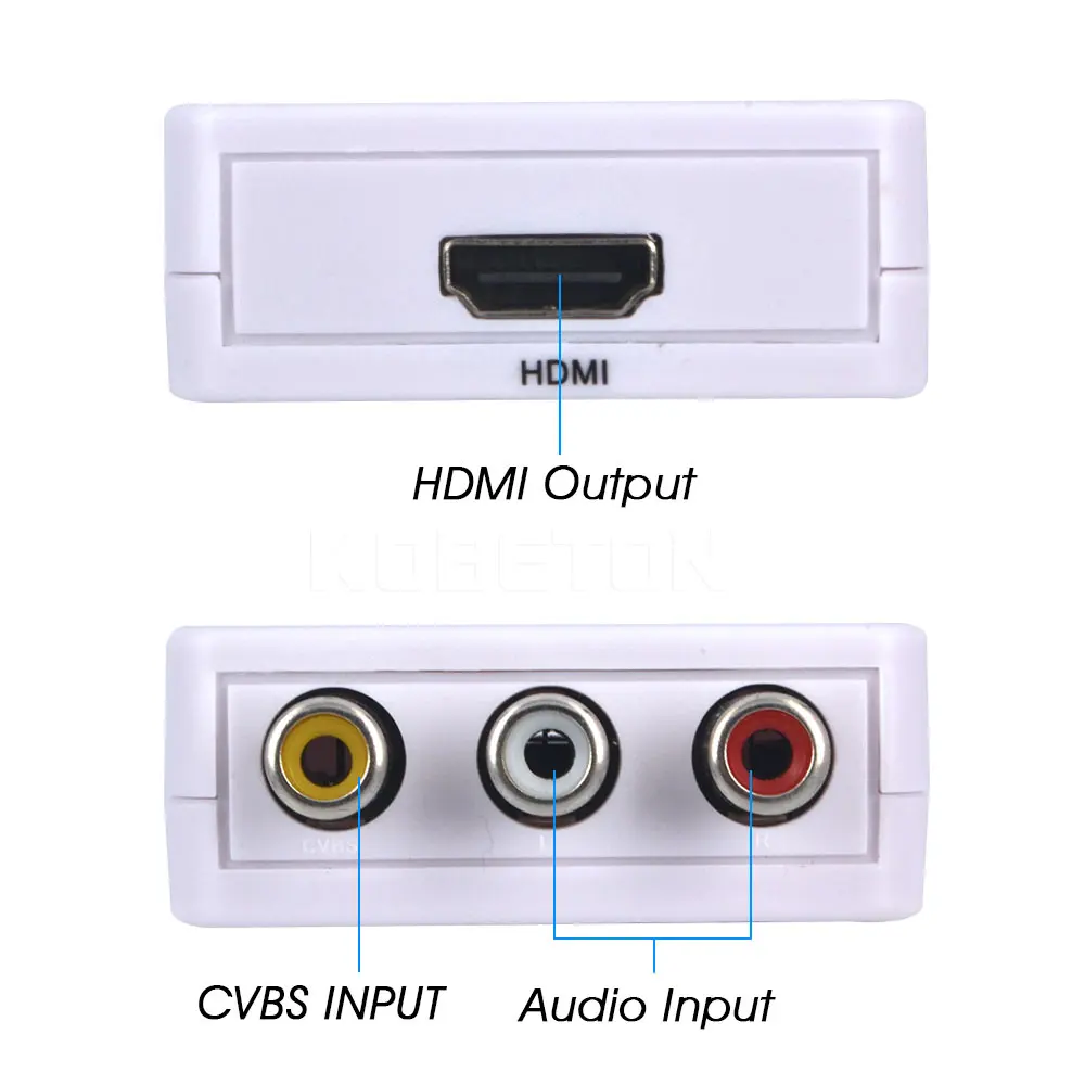 HDMI to RCA AV/CVSB L/R Video Converter Scaler Adapter HD 1080P Chip 1920*1080 HDMI Support NTSC PAL Output HDMI TO AV Adapter