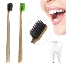 2 шт зеленый чай нано карбоновая бамбуковая зубная щетка ультратонкая 0,01 мм Мягкая глубокая очистка макияж
