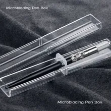 Acrílico cristal Microblading microblading tebori carrinho de exposição e caixa de armazenamento de caneta Caixa de caneta sobrancelha tatuagem manual de acessórios