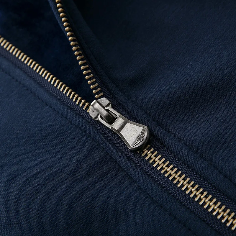 Riinr Men's Cotton Sweatshirt Jacket Men's Hooded Sports And Leisure High Quality Casual Jacket Wit