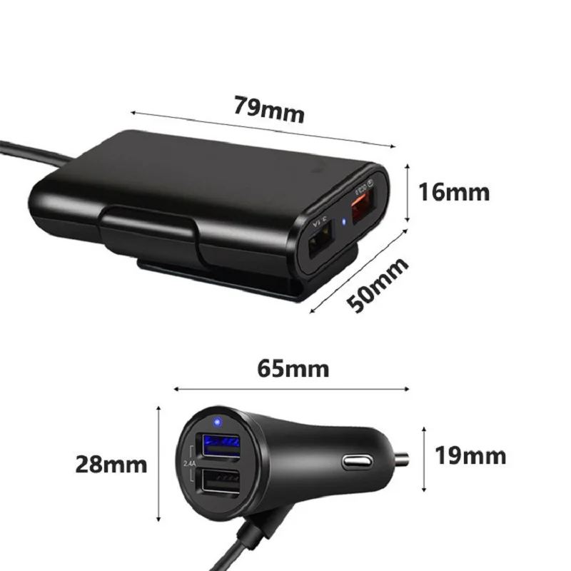 YM15-Multi 4 Port Car Charger (1)