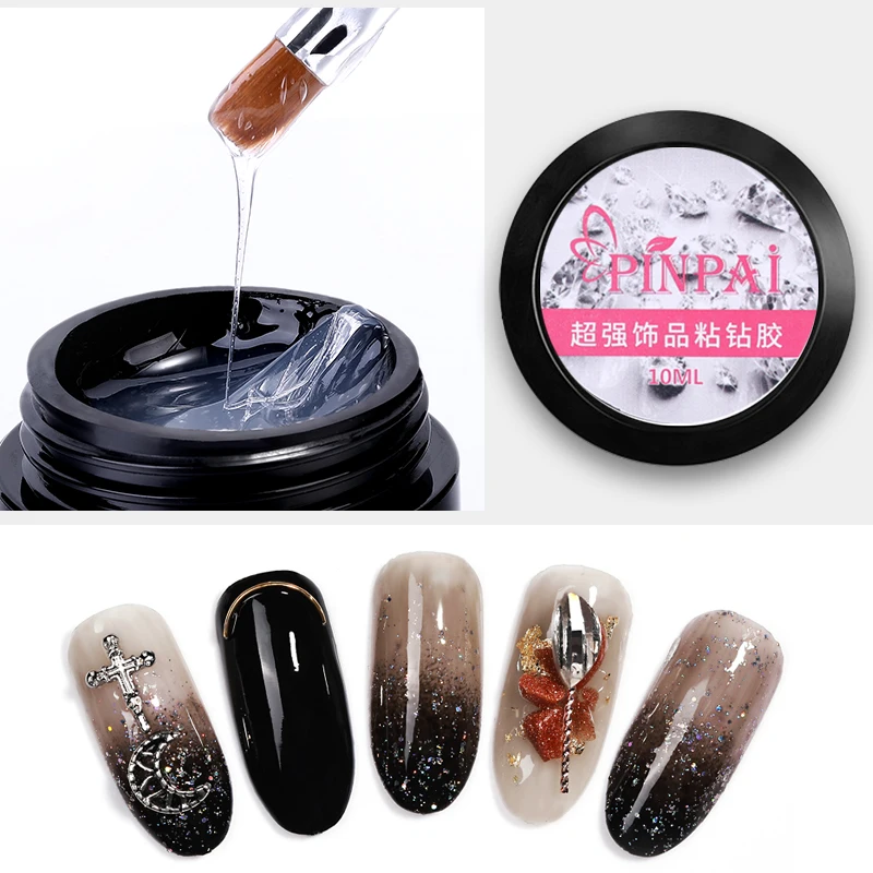

Pin Pai Nail Art Rhinestone Glue 15g/Bottle Nail Art Rhinestone Gel Glue Use for Nail Tips Decoration Jewelry and Garment 2017