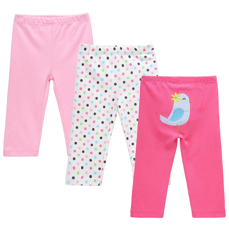 3PCSLOT Spring Hot Sale Baby Boy Pants Casual Cotton Baby Leggings Elastic Waist Baby Girl Pants Cartoon Full Length Baby Pants (2)