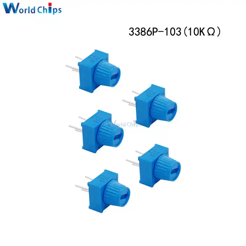 10PCS 3386P-1-103 Trimpot Potentiometer 10K Adjustable 3386P 10K with Knob