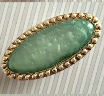 

Fashion Luxury Drawer Pull Handles Knob Antique Silver Green JadeKitchen Cabinet Handle Pull Furniture decoration knobs