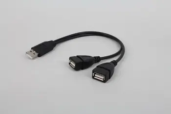 

High Quality USB 2.0 Male To 2 Dual USB Female Jack Splitter Hub Power Cord Adapter Cable For Computer For Laptop