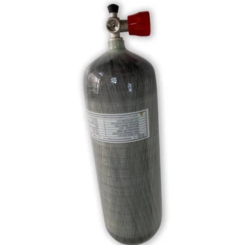 Günstige AC10911 9LCE PCP Luftgewehr Druck Scuba Tauchen Tank 300bar Carbon Faser Paintball Hpa Air Tank 4500psi Manometer Für PRESSLUFTATMER