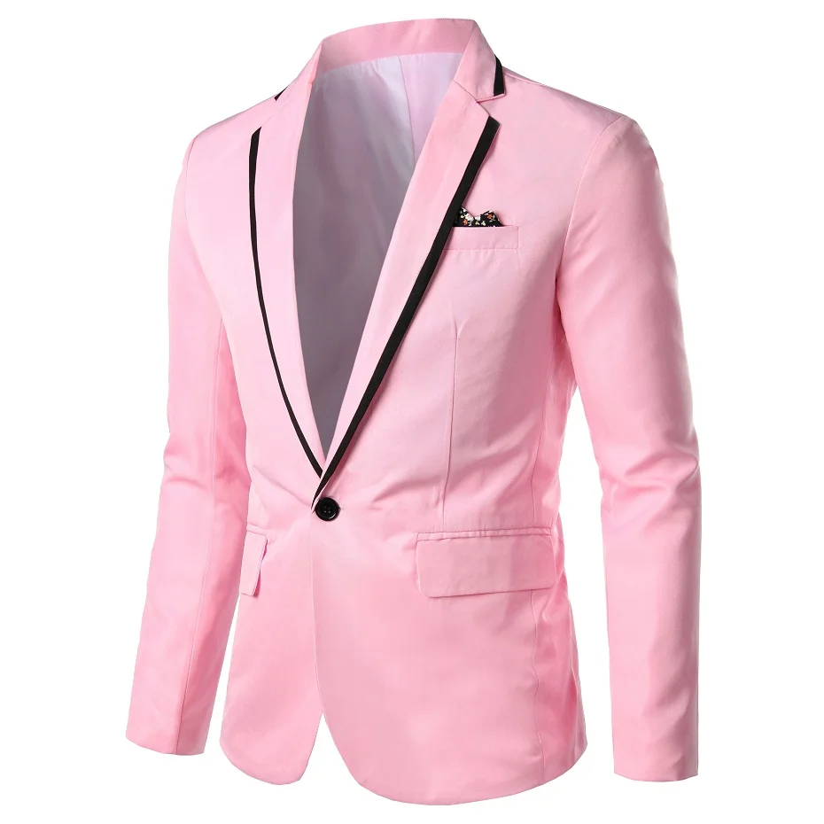 2019 Новое поступление роскошный мужской блейзер новый весенний модный брендовый высококачественный хлопковый приталенный мужской костюм