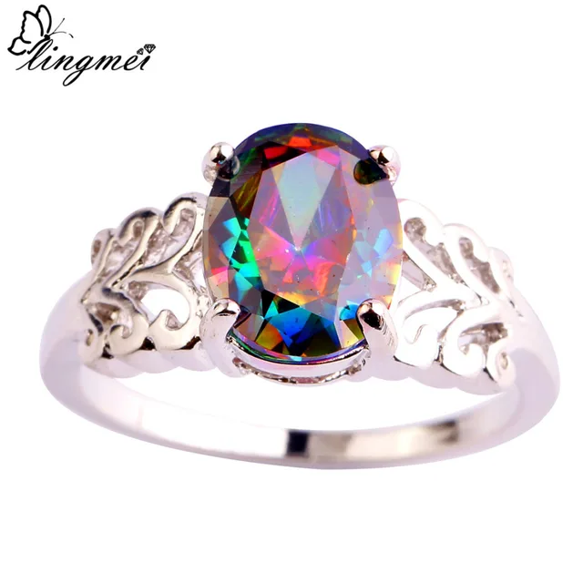 Lingmei 0.99 dollari Grande Promozione Misterioso CZ Argento Anello di Colore Fo Lingmei 0.99 dollari Grande Promozione Misterioso CZ Argento Anello di Colore Fo
