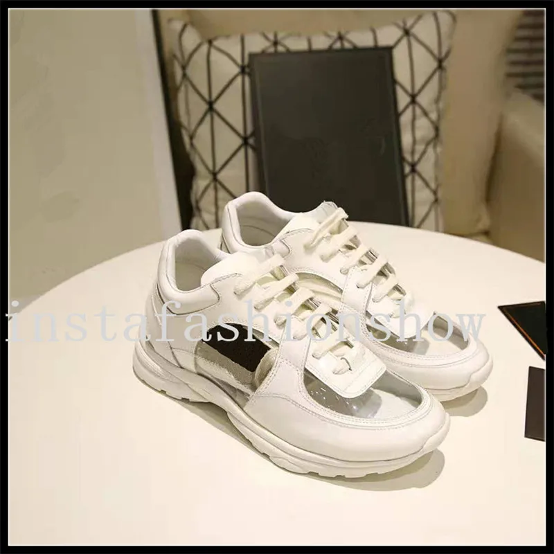 

women sneakers brand design PVC transparen trainer shoe breathable casual desginer shoes lace up men tenis shoes woman