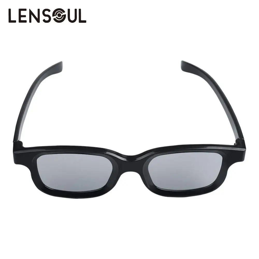 lensoul Round Circle Polarized 3D Glasses Movie DVD LCD Video Game Theatre 3D Glasses Black Wholesale gafas camara Dropshipping