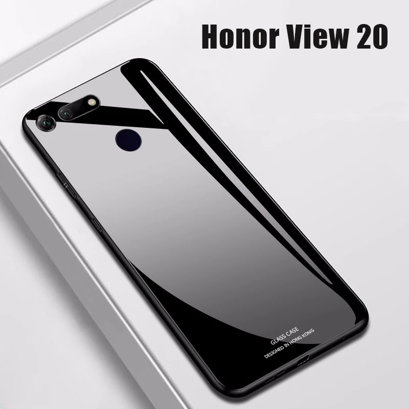 Чехол для Huawei Honor 9 Lite роскошное глянцевое закаленное стекло силиконовая рамка