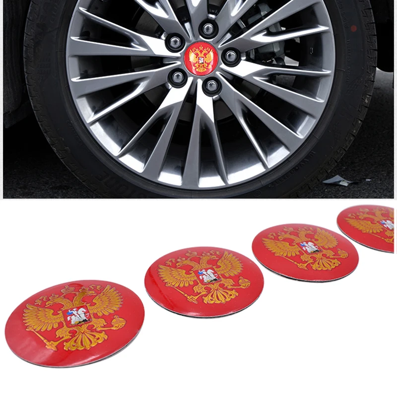 

2019 hot universal 56mm for Double eagle logo Reflective Vinyl hubcap car sticker auto funny stickers car buttons accessories
