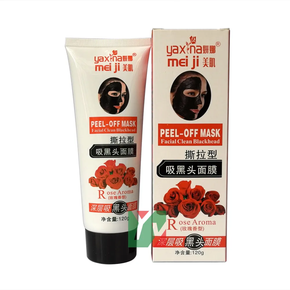 

NEW yaxna meiji peel off facial clean blackhead mask rose scent types 120ml/pcs